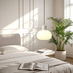 Minimalist Ceramic Globe Pendant Lights with Adjustable Length