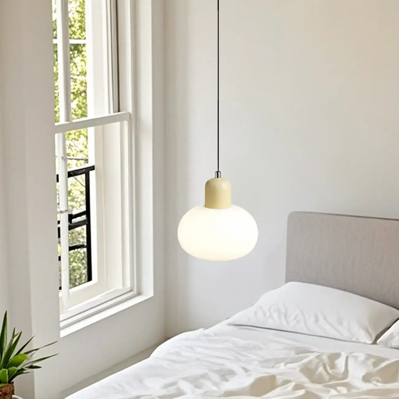 Minimalist Ceramic Globe Pendant Lights with Adjustable Length