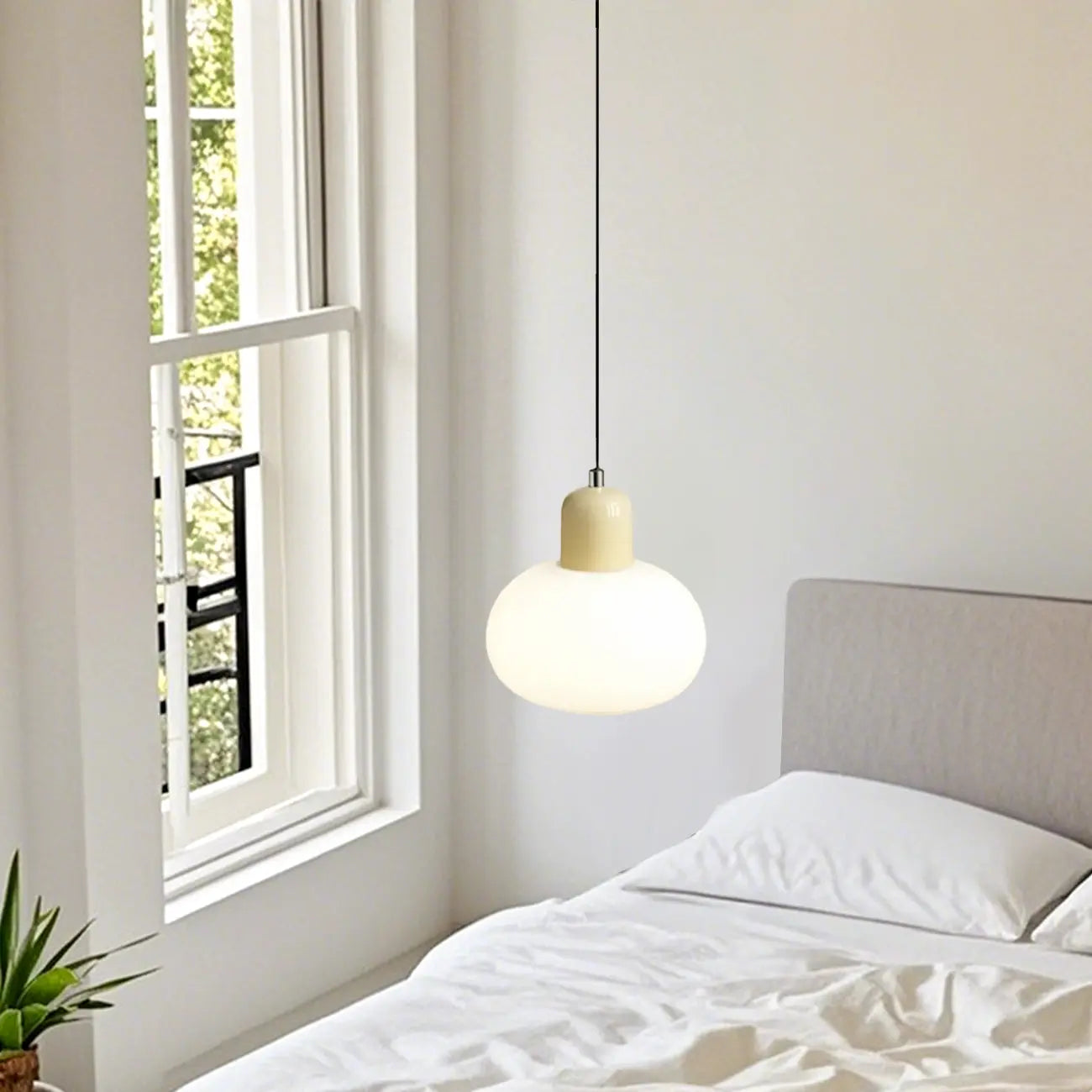 Minimalist Ceramic Globe Pendant Lights with Adjustable Length