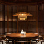 Designer Handmade Floral Led Pendant Lamp with Rattan Petals