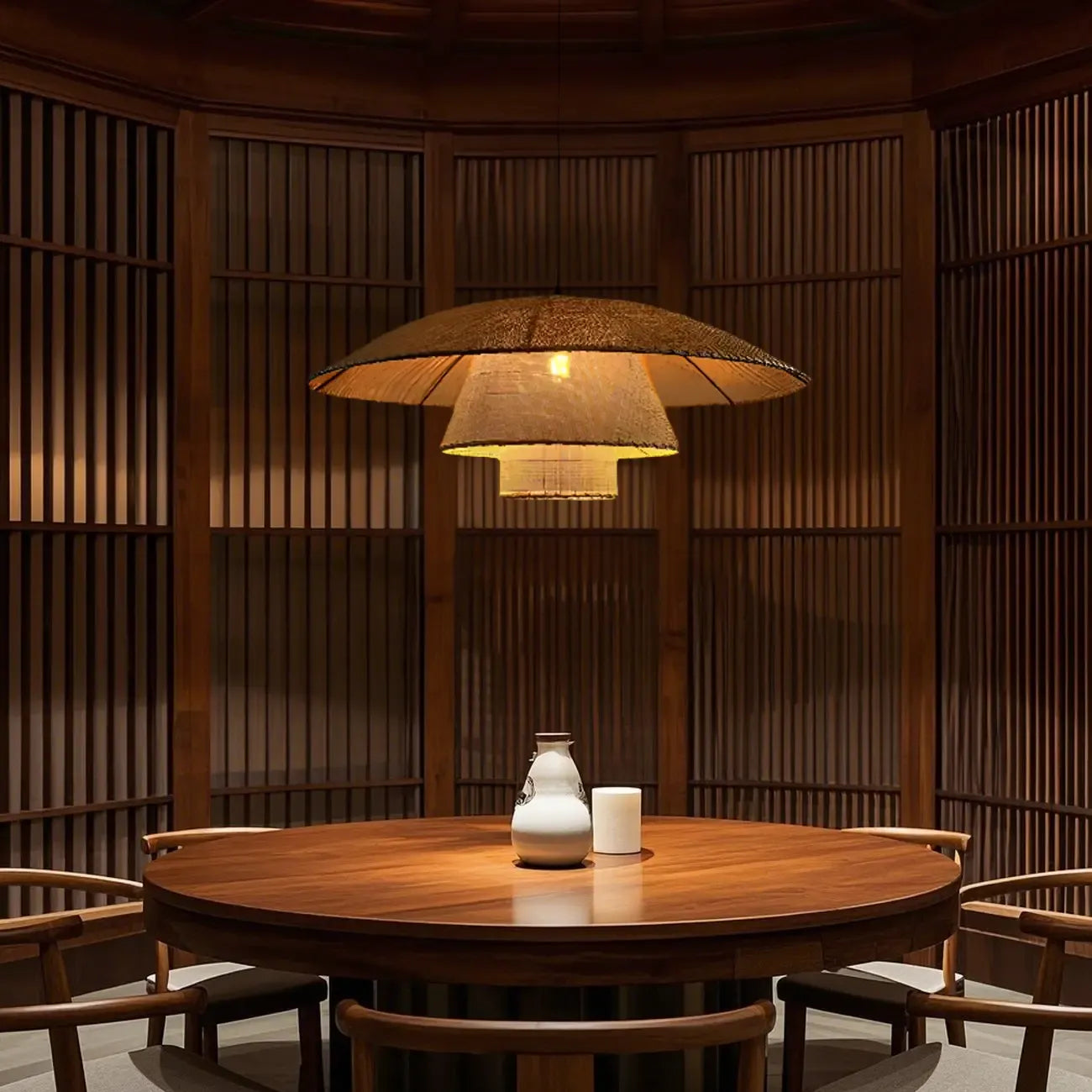 Designer Handmade Floral Led Pendant Lamp with Rattan Petals