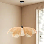 Designer Handmade Floral Led Pendant Lamp with Rattan Petals