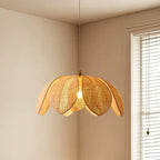 Designer Handmade Floral Led Pendant Lamp with Rattan Petals