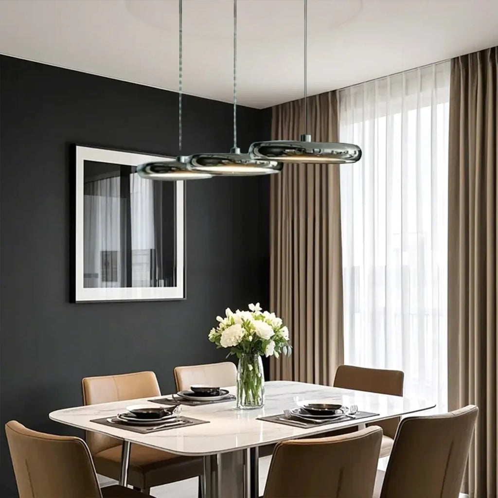 3 Light Metal Round Shape Modern Island Pendant Light