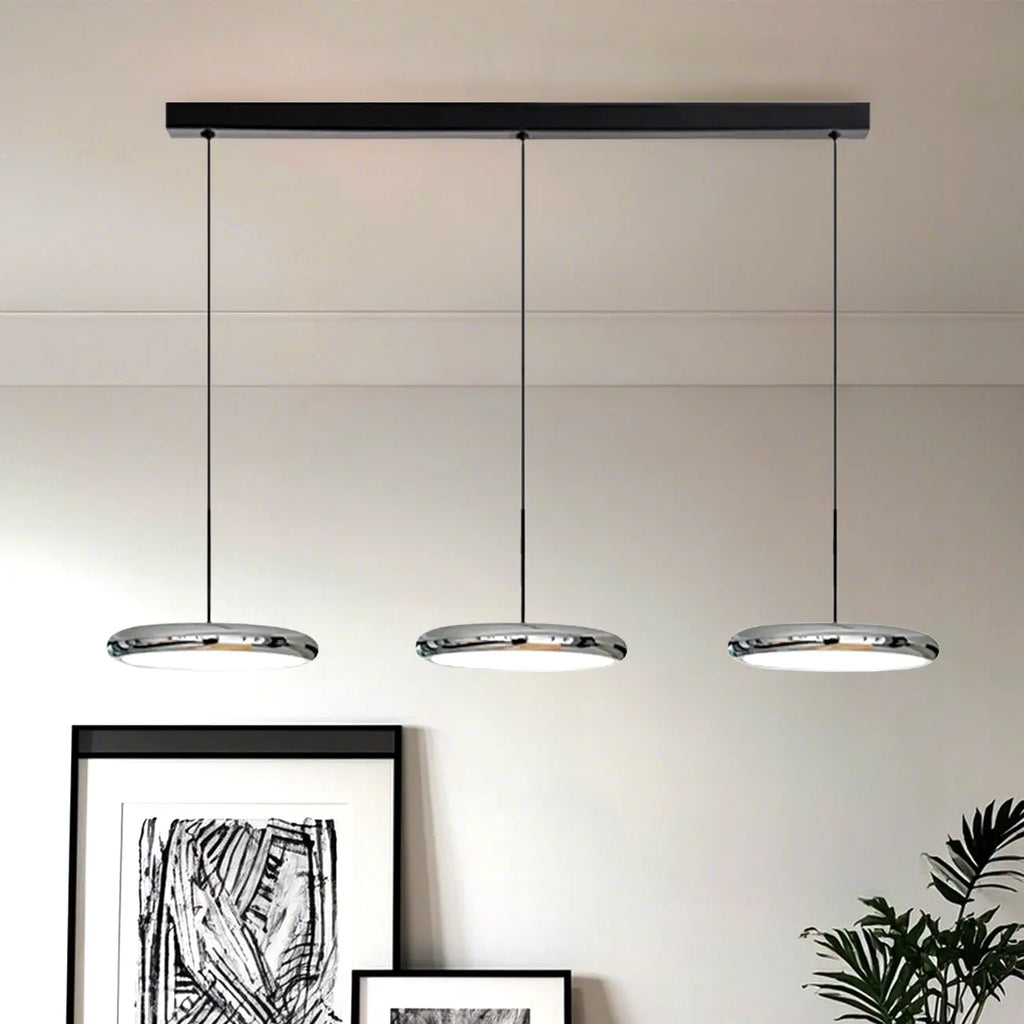 3 Light Metal Round Shape Modern Island Pendant Light