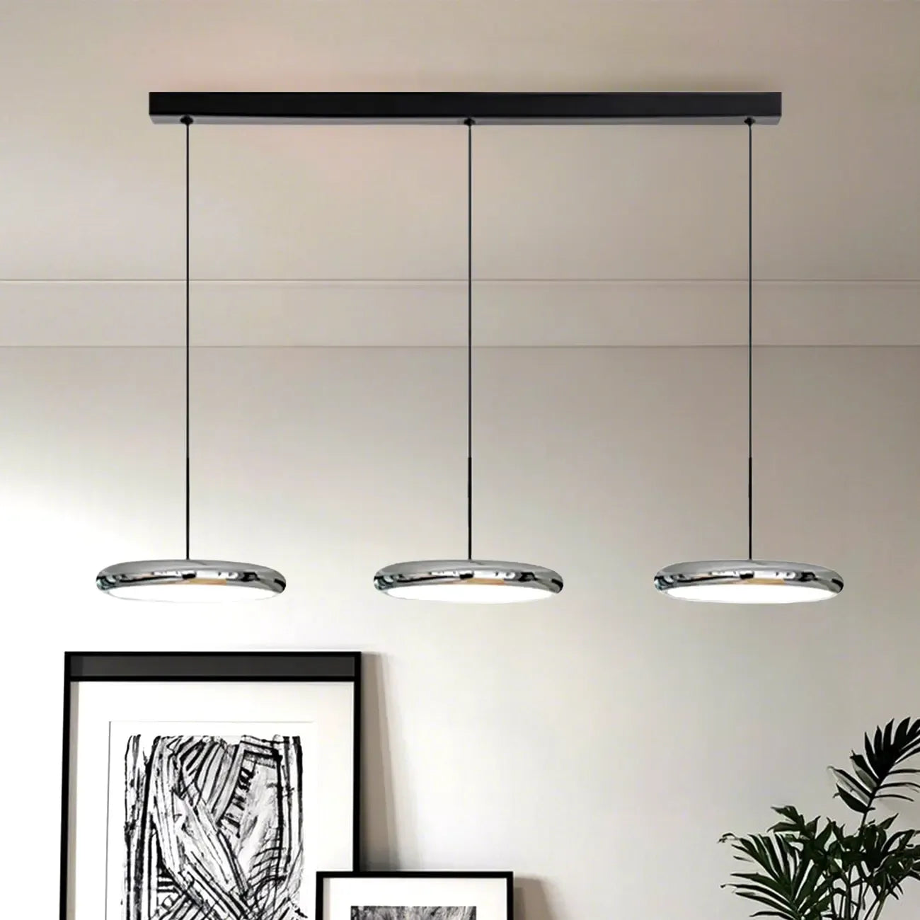 3 Light Metal Round Shape Modern Island Pendant Light