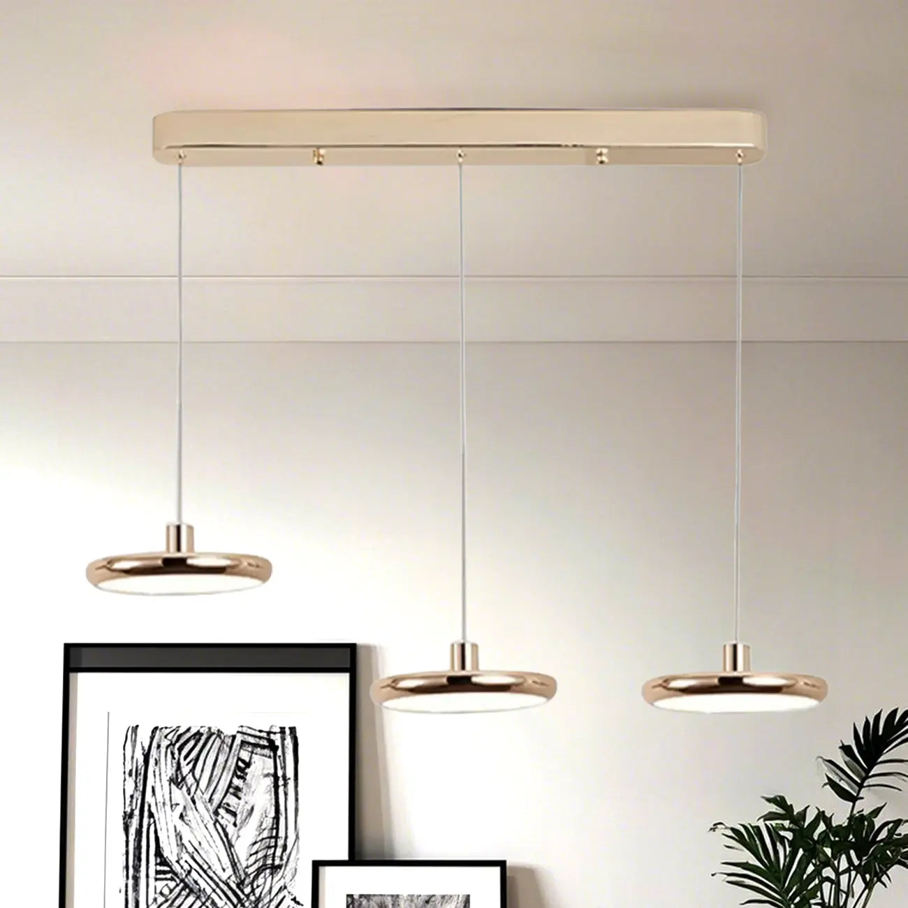 3 Light Metal Round Shape Modern Island Pendant Light
