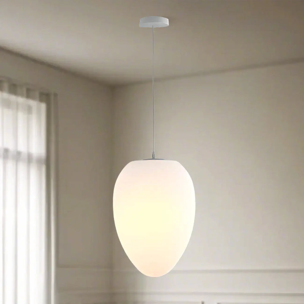 Designer Cream Resin Pebble Pendant Lamp for Dining Room