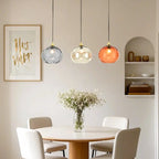 Artistic Stained Glass Globe Pendant Light for Dining Room