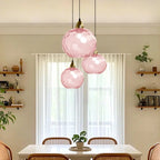Artistic Stained Glass Globe Pendant Light for Dining Room