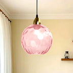 Artistic Stained Glass Globe Pendant Light for Dining Room