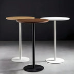 Contemporary Wooden Top Round Bar Table for Dining