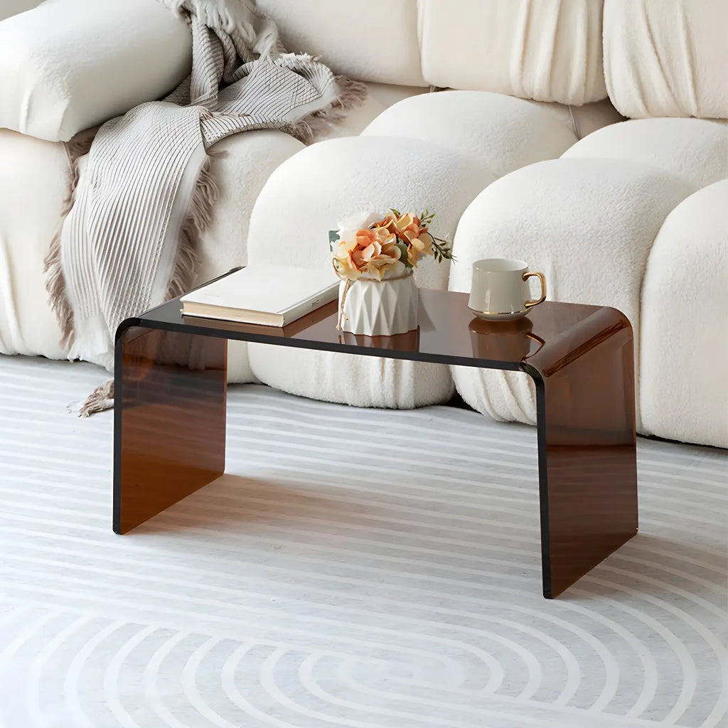 Simple Modern Acrylic Rectangular Coffee Table