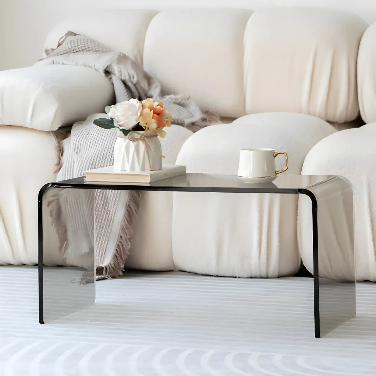 Simple Modern Acrylic Rectangular Coffee Table