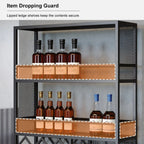 Industrial Versatile Metal Floor Wine Rack with Cabinet