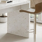 Modern White Stone Double Pedestal Bar Tables