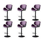 Arched Blackish Green Leather Swivel Adjustable Bar Stool
