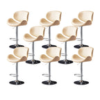 Arched Blackish Green Leather Swivel Adjustable Bar Stool