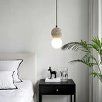 Contemporary Home Decor Beaded Milky Glass Pendant Light