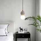 Contemporary Home Decor Beaded Milky Glass Pendant Light