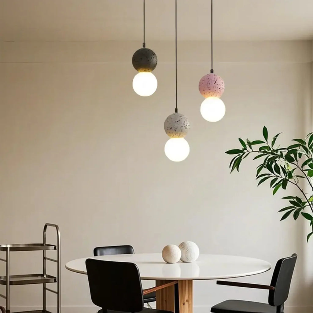 Contemporary Home Decor Beaded Milky Glass Pendant Light