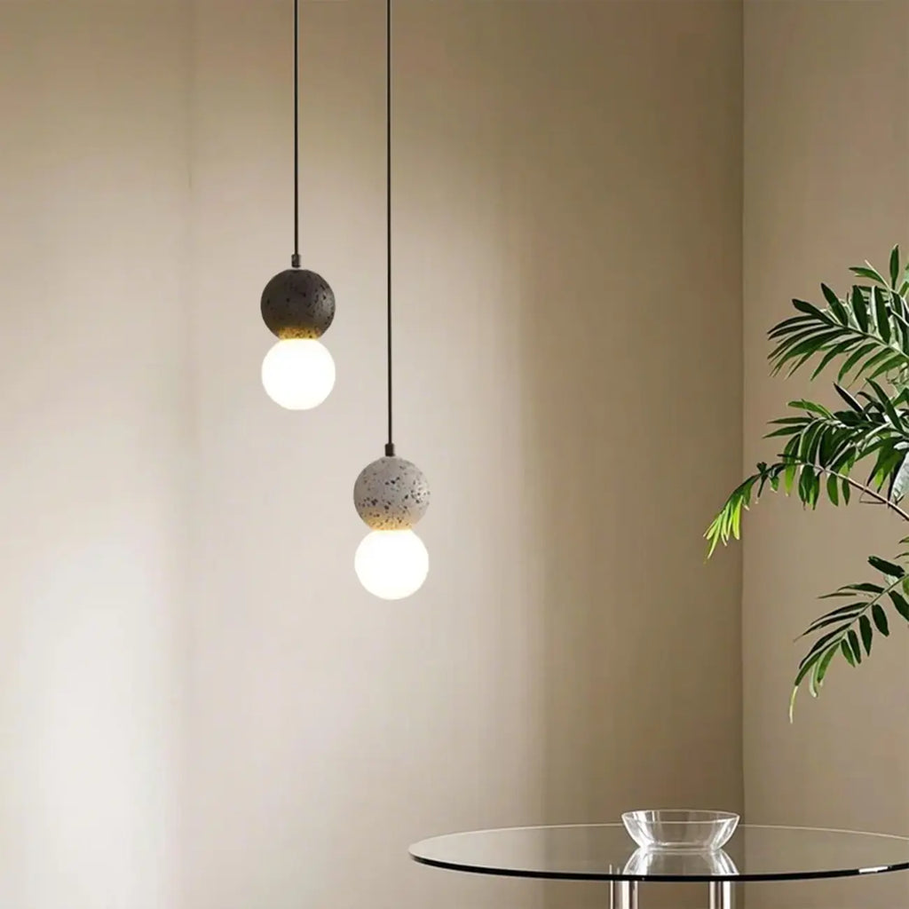 Contemporary Home Decor Beaded Milky Glass Pendant Light