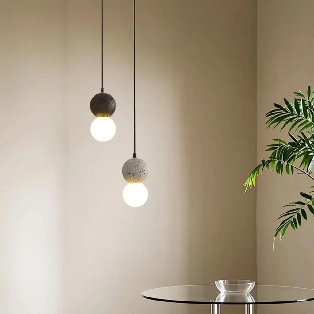 Contemporary Home Decor Beaded Milky Glass Pendant Light