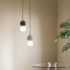 Contemporary Home Decor Beaded Milky Glass Pendant Light