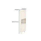 Chic White Wood Corner Cabinet with Open Shelves