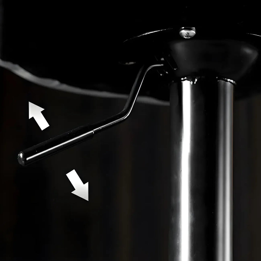 Adjustable Leather Low Back Swivel Bar Stool
