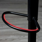 Adjustable Leather Low Back Swivel Bar Stool