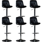 Adjustable Leather Low Back Swivel Bar Stool