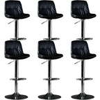 Adjustable Leather Low Back Swivel Bar Stool