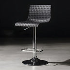 Modern Square Seat Plastic Rattan Adjustable Swivel Bar Stools