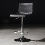 Modern Square Seat Plastic Rattan Adjustable Swivel Bar Stools