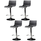 Modern Square Seat Plastic Rattan Adjustable Swivel Bar Stools