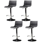 Modern Square Seat Plastic Rattan Adjustable Swivel Bar Stools