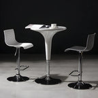Modern Square Seat Plastic Rattan Adjustable Swivel Bar Stools