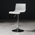 Modern Square Seat Plastic Rattan Adjustable Swivel Bar Stools