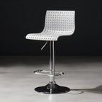 Modern Square Seat Plastic Rattan Adjustable Swivel Bar Stools