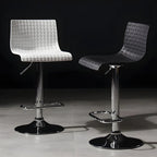 Modern Square Seat Plastic Rattan Adjustable Swivel Bar Stools