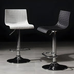 Modern Square Seat Plastic Rattan Adjustable Swivel Bar Stools