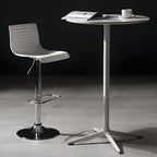 Modern Square Seat Plastic Rattan Adjustable Swivel Bar Stools
