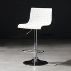 Modern Square Seat Plastic Rattan Adjustable Swivel Bar Stools