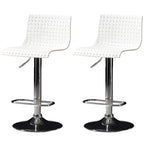 Modern Square Seat Plastic Rattan Adjustable Swivel Bar Stools