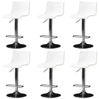 Modern Square Seat Plastic Rattan Adjustable Swivel Bar Stools