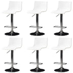 Modern Square Seat Plastic Rattan Adjustable Swivel Bar Stools