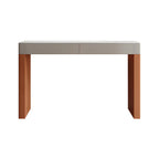 Modern Beige Orange Stone Top Wooden Drawer Bar Tables