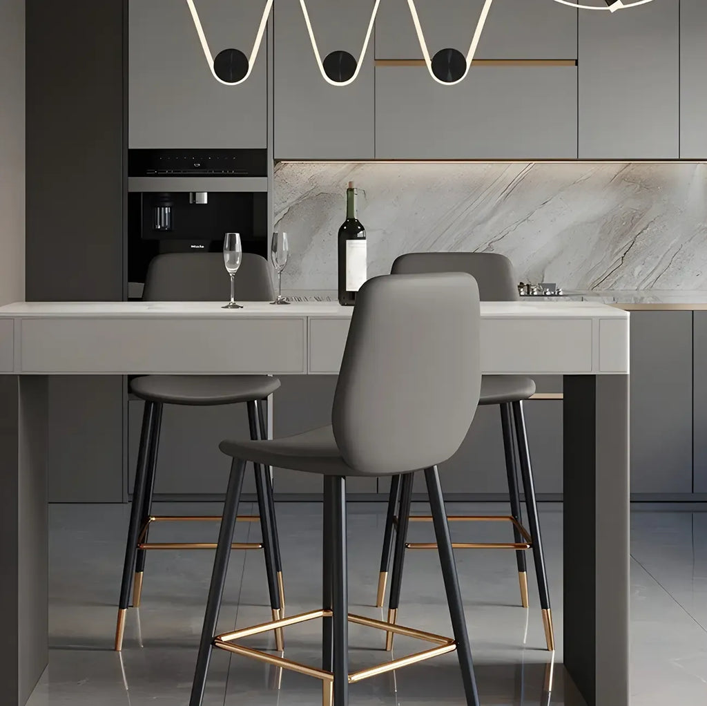 Modern Beige Orange Stone Top Wooden Drawer Bar Tables