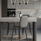 Modern Beige Orange Stone Top Wooden Drawer Bar Tables